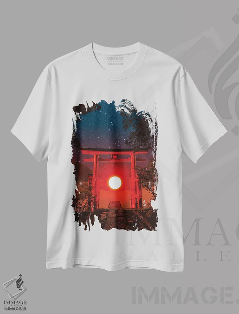 تیشرت سفید طرح دار دروازهٔ توری، عکاسی ترکیبی اثر دانر اوروزکو | immage.ir