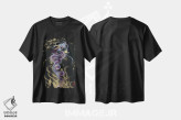 تیشرت مشکی طرح دار اژدهای بنفش رعدآسا، دکور آسیایی اثر دراگون وان-استروک | فروشگاه ایماژ