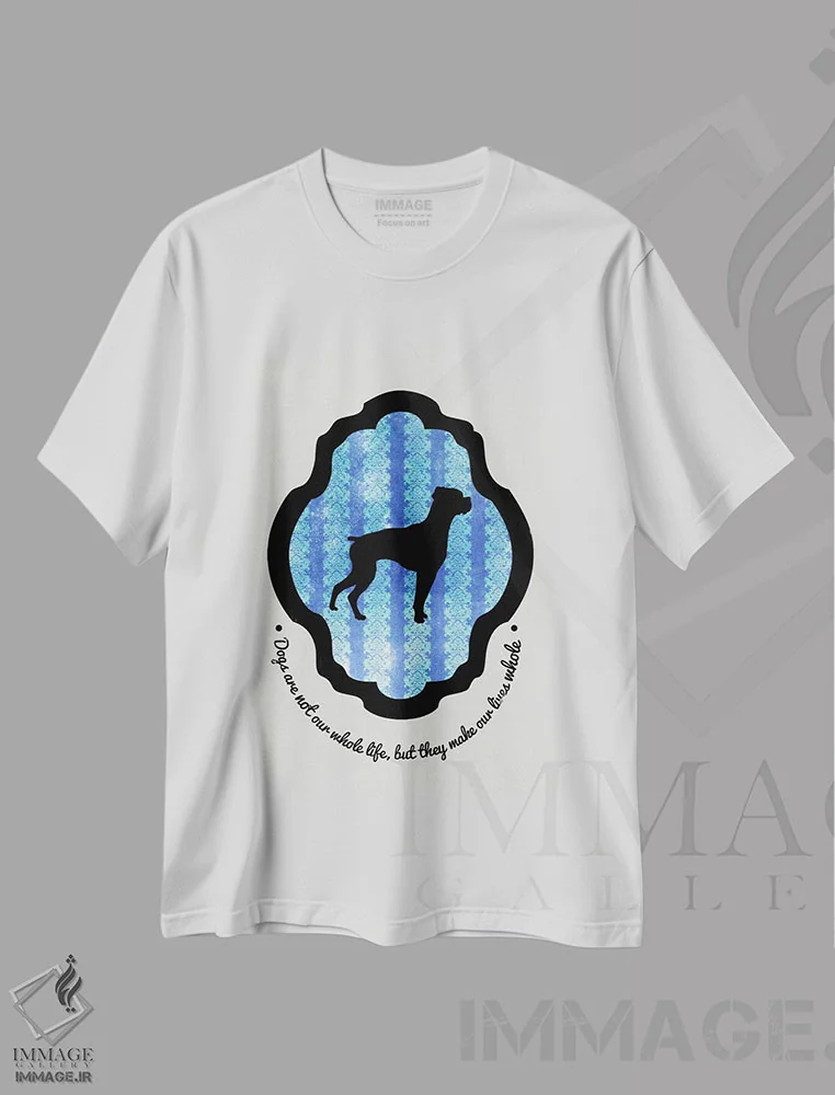 تیشرت سفید طرح دار بوکسر۱، هنر دیجیتال اثر فایو بای فایو کالکتیو | immage.ir