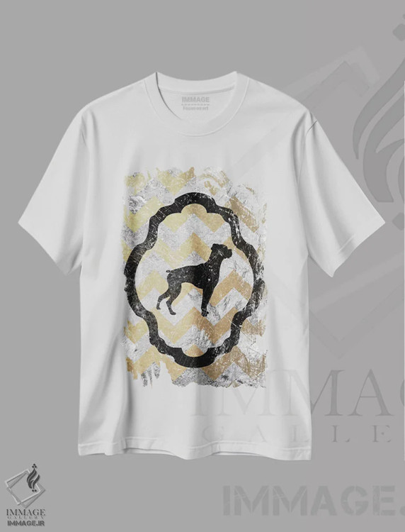 تیشرت سفید طرح دار بوکسر، هنر دیجیتال اثر فایو بای فایو کالکتیو | immage.ir