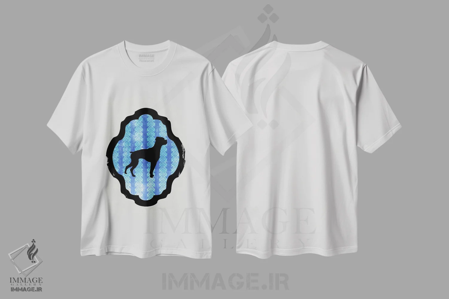 تیشرت سفید طرح دار بوکسر۲، تزئینی اثر فایو بای فایو کالکتیو | فروشگاه ایماژ