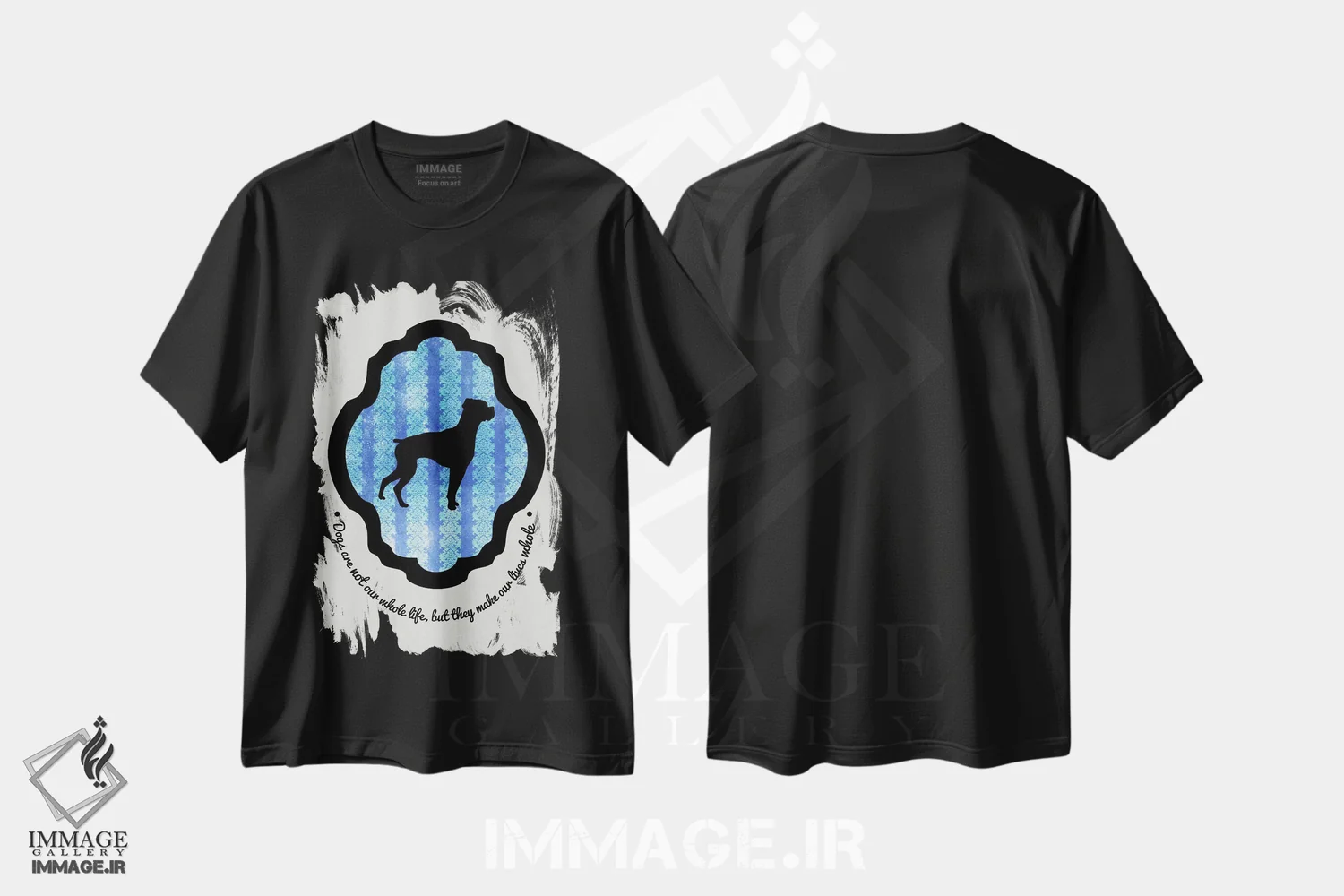 تیشرت مشکی طرح دار بوکسر۱، هنر دیجیتال اثر فایو بای فایو کالکتیو | فروشگاه ایماژ