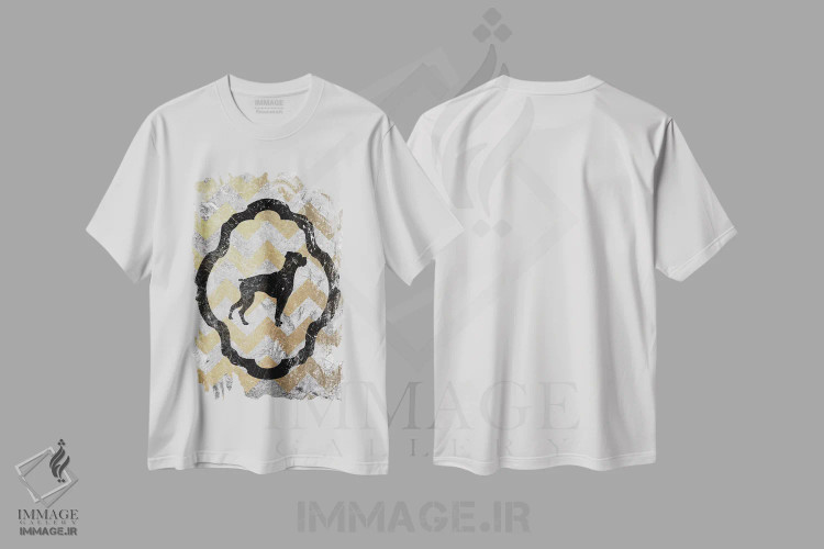 تیشرت سفید طرح دار بوکسر، هنر دیجیتال اثر فایو بای فایو کالکتیو | immage.ir