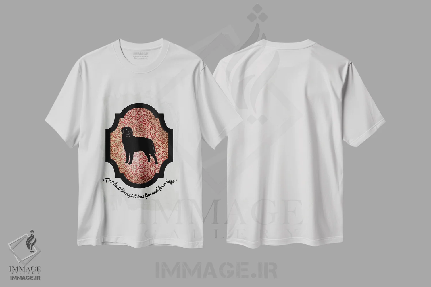 تیشرت سفید طرح دار رتوایلرI، هنر دیجیتال اثر فایو بای فایو کالکتیو | immage.ir
