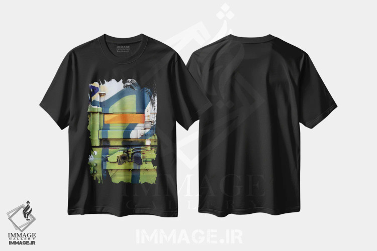 تیشرت مشکی طرح دار چسیا I، هنر خیابانی اثر لوان اوسترگارد | immage.ir