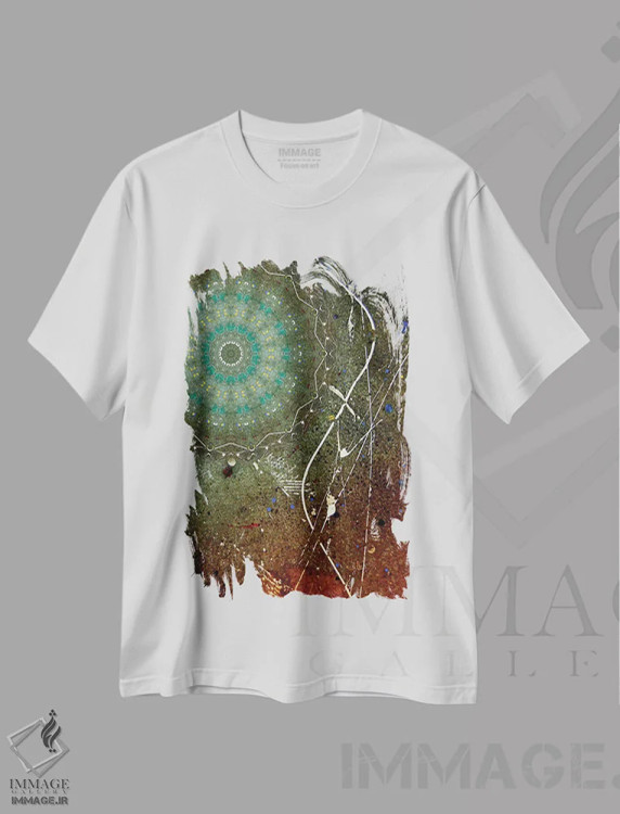 تیشرت سفید طرح دار ماندالای شیکو، آبستره اثر لوان اوسترگارد | immage.ir