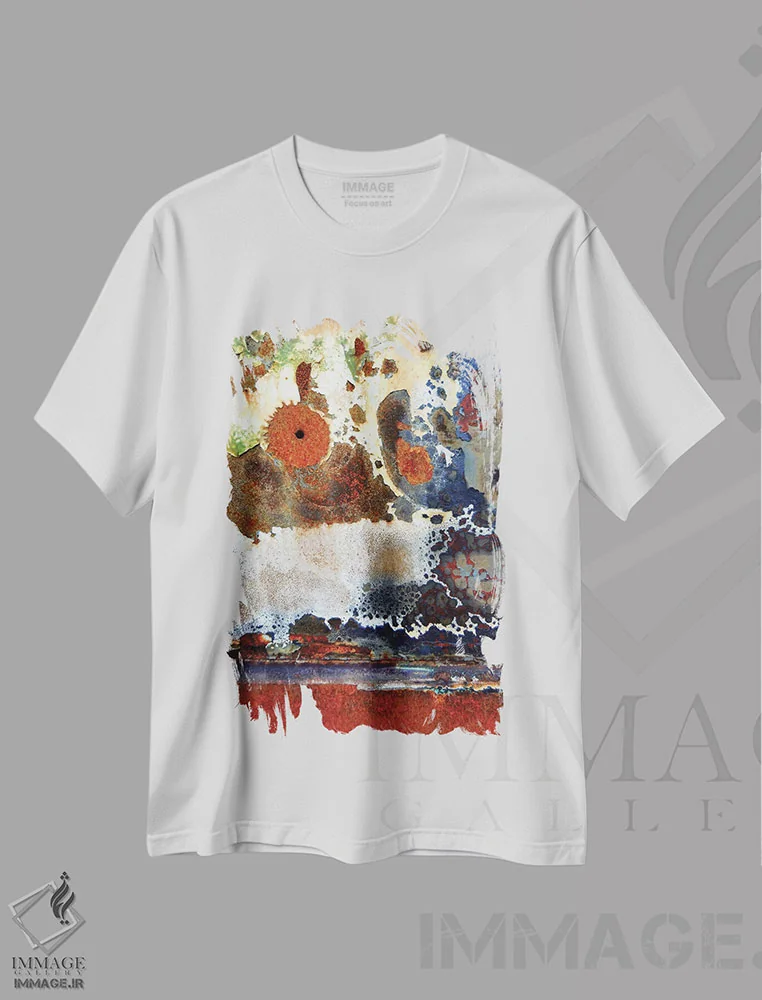تیشرت سفید طرح دار سولیل اثر لوان اوسترگارد | immage.ir