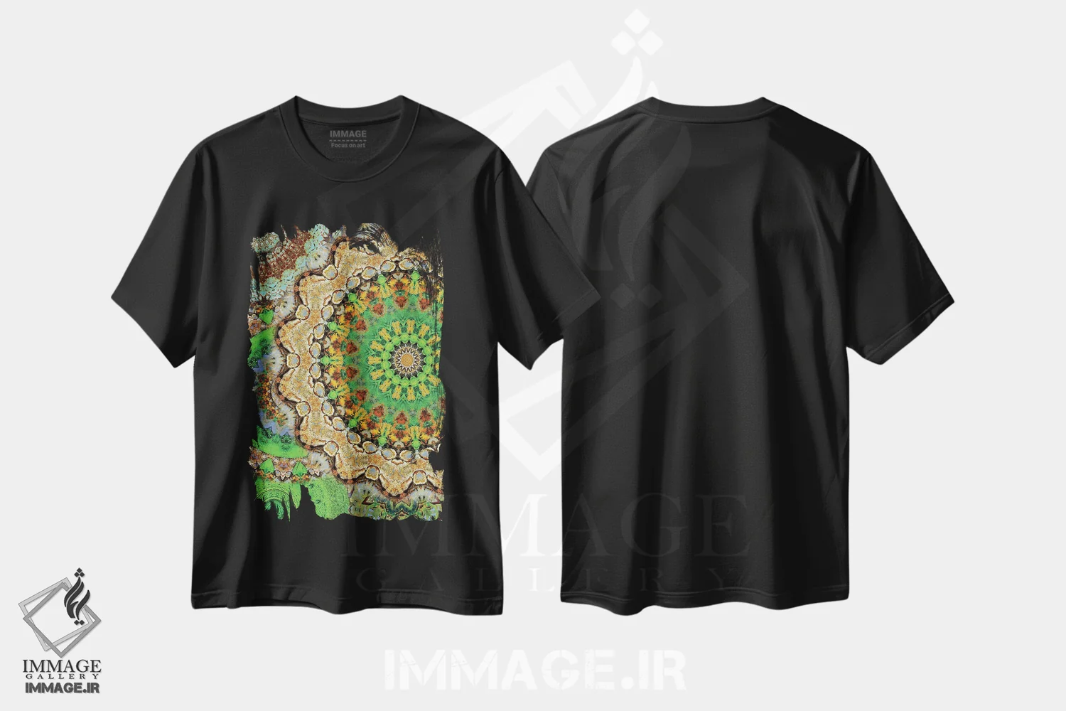 تیشرت مشکی طرح دار ماندالای زلنا، آبستره اثر لوان اوسترگارد | immage.ir