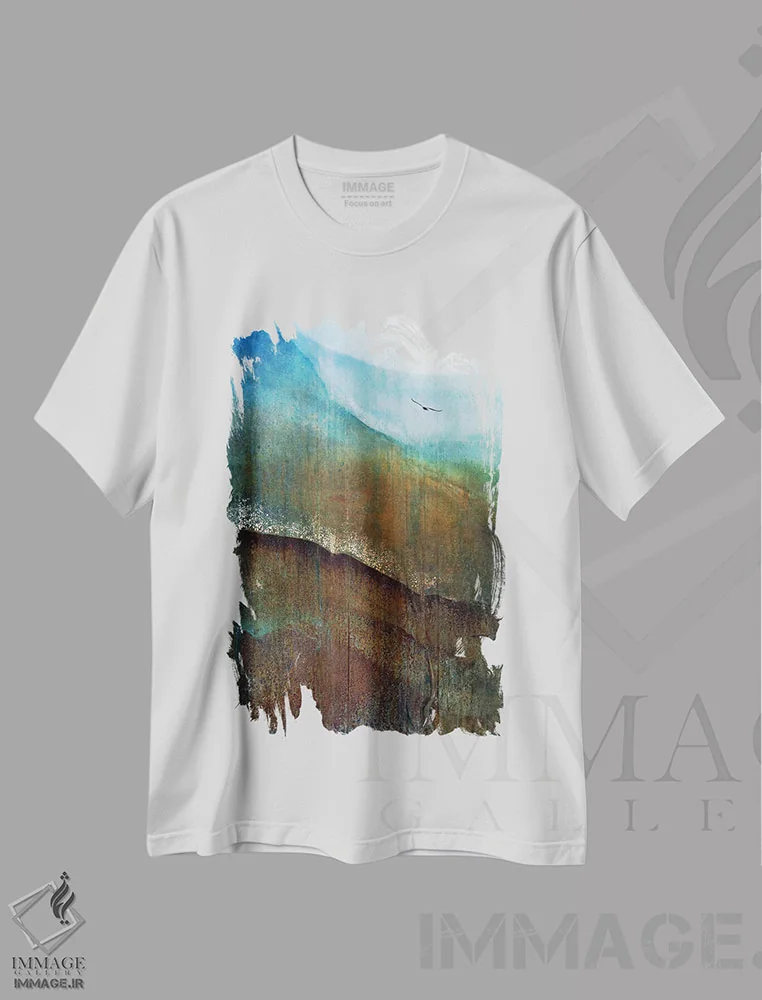 تیشرت سفید طرح دار تنگه وایث اثر لوان اوسترگارد | immage.ir
