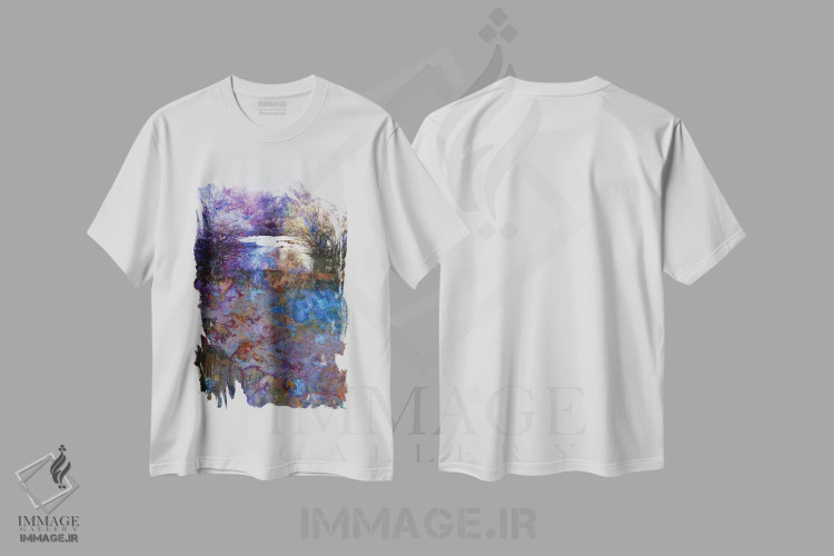 تیشرت سفید طرح دار رویاهای چشم انداز اثر لوان اوسترگارد | immage.ir