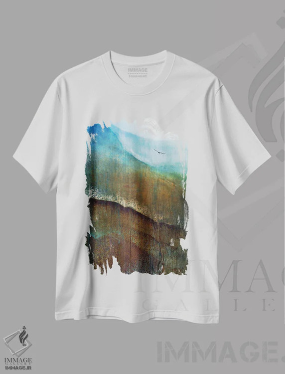 تیشرت سفید طرح دار تنگه وایث اثر لوان اوسترگارد | immage.ir