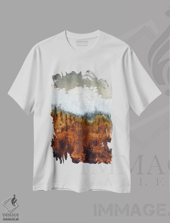 تیشرت سفید طرح دار برتری اثر لوان اوسترگارد | فروشگاه ایماژ