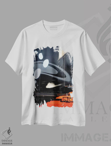 تیشرت سفید طرح دار بیضی I اثر لوان اوسترگارد | فروشگاه ایماژ