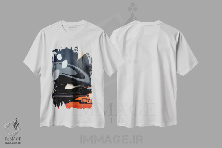 تیشرت سفید طرح دار بیضی I اثر لوان اوسترگارد | فروشگاه ایماژ