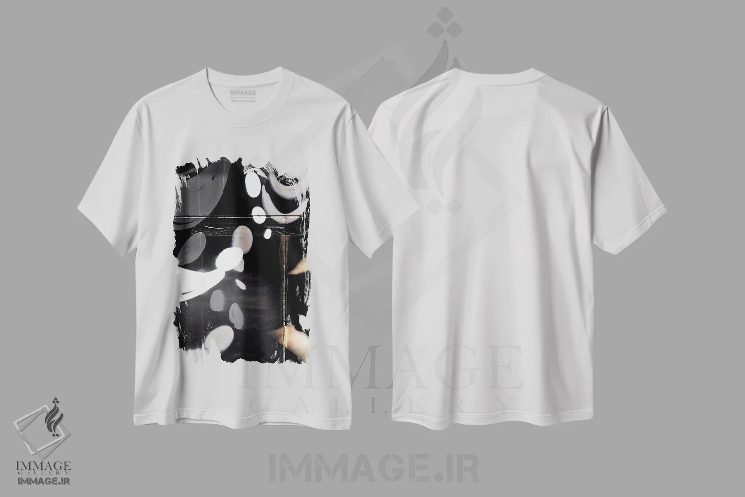 تیشرت سفید طرح دار بیضی VI اثر لوان اوسترگارد | فروشگاه ایماژ