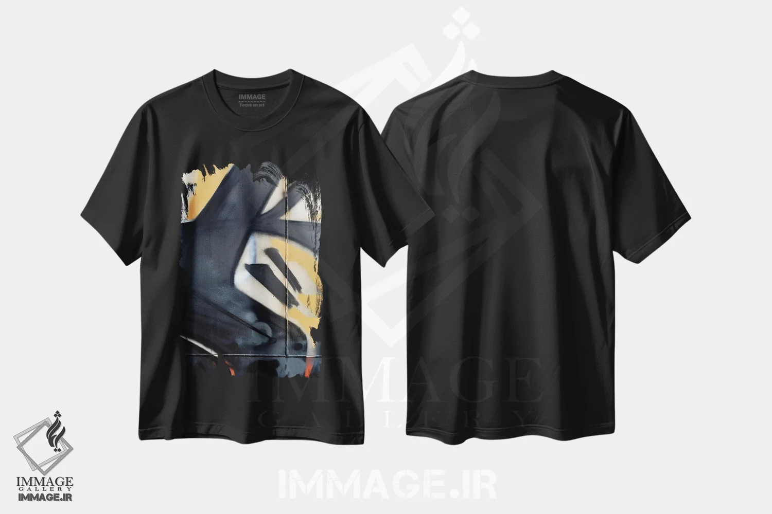 تیشرت مشکی طرح دار بیضی VII اثر لوان اوسترگارد | فروشگاه ایماژ