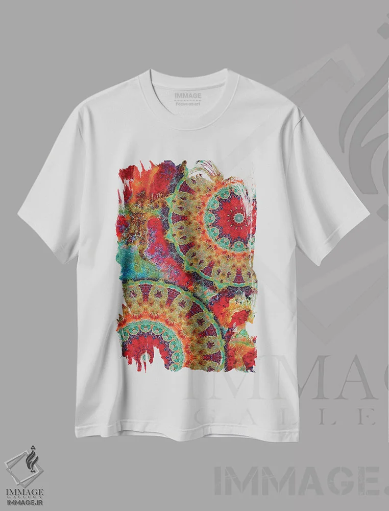 تیشرت سفید طرح دار ماندالای فلیِر I، دکور آسیایی اثر لوان اوسترگارد | immage.ir