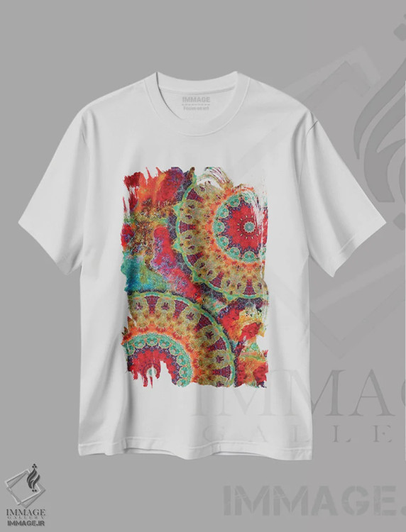 تیشرت سفید طرح دار ماندالای فلیِر I، دکور آسیایی اثر لوان اوسترگارد | immage.ir