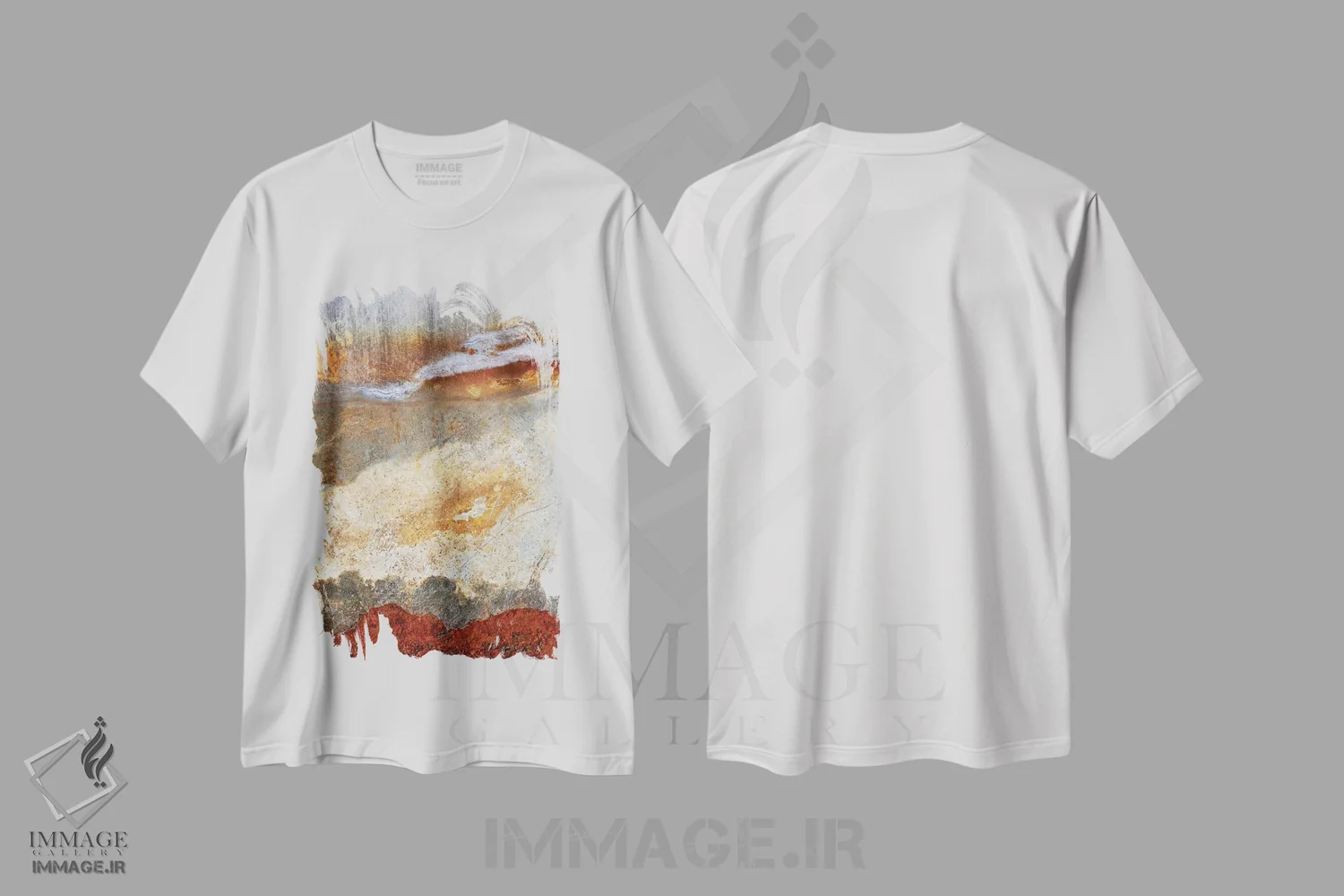 تیشرت سفید طرح دار جنگل در زمستان اثر لوان اوسترگارد | فروشگاه ایماژ