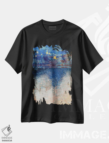 تیشرت مشکی طرح دار هوشی اثر لوان اوسترگارد | فروشگاه ایماژ
