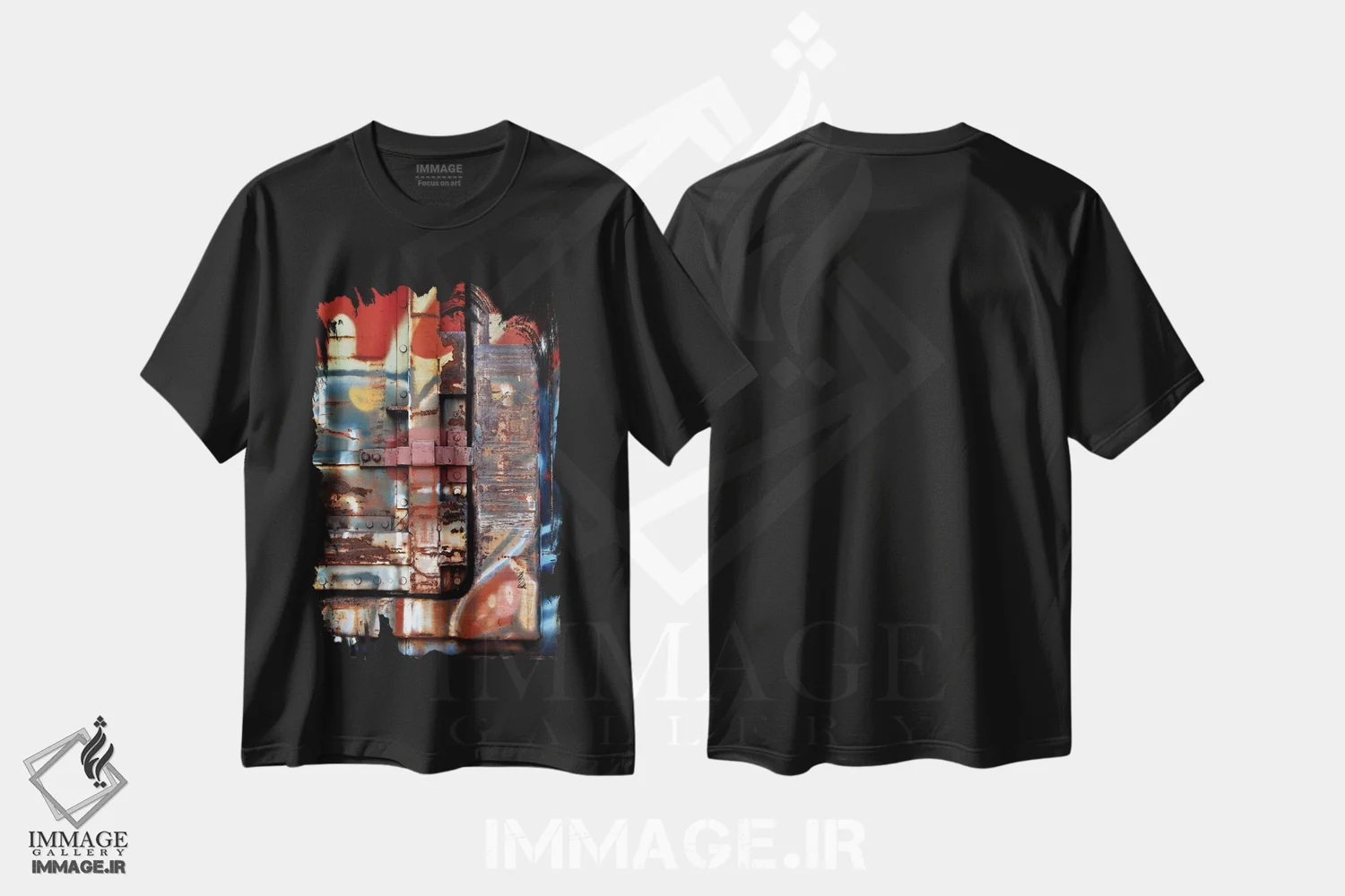 تیشرت مشکی طرح دار پاسئو اثر لوان اوسترگارد | فروشگاه ایماژ