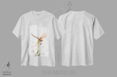 تیشرت سفید طرح دار سنجاقک ۲، دکور معاصر اثر الگا چفرانوف | فروشگاه ایماژ