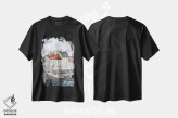 تیشرت مشکی طرح دار چشم انداز شهری کپنهاگ، دکور معاصر اثر الگا چفرانوف | immage.ir
