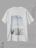 تیشرت سفید طرح دار منظره انتزاعی ۲ اثر الگا چفرانوف | فروشگاه ایماژ