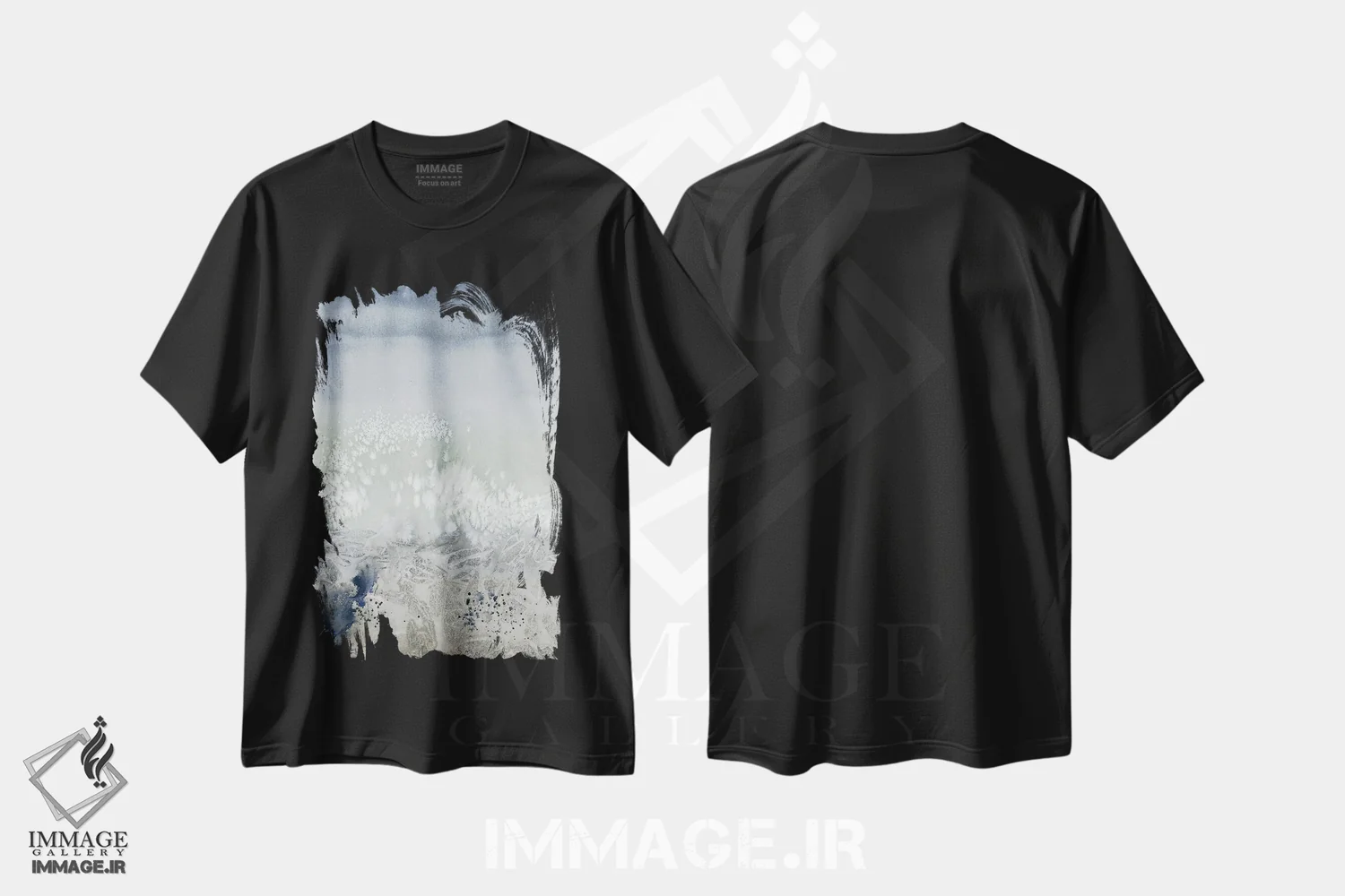 تیشرت مشکی طرح دار منظره انتزاعی ۲ اثر الگا چفرانوف | immage.ir