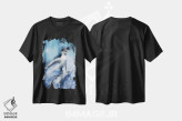 تیشرت مشکی طرح دار پنگوئن ها زیر آب اثر الگا چفرانوف | فروشگاه ایماژ