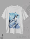 تیشرت سفید طرح دار پنگوئن ها زیر آب اثر الگا چفرانوف | immage.ir