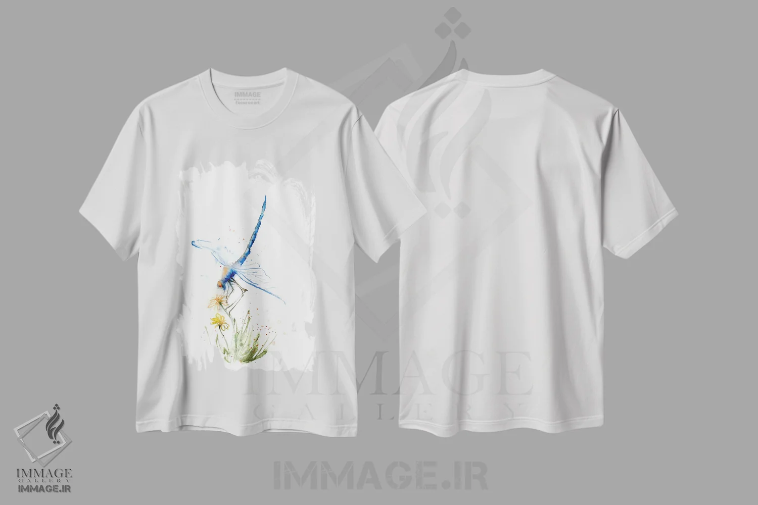 تیشرت سفید طرح دار سنجاقک، دکور معاصر اثر الگا چفرانوف | immage.ir