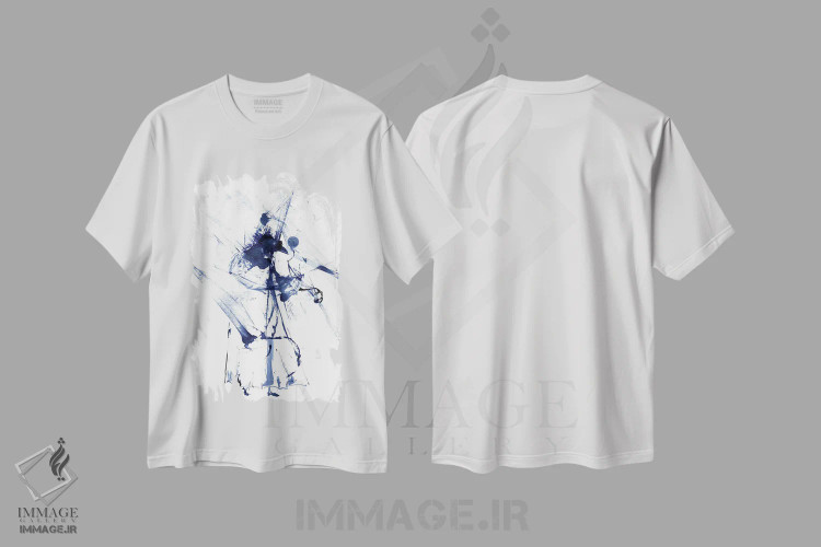 تیشرت سفید طرح دار انتزاعی ها ۱ اثر الگا چفرانوف | immage.ir