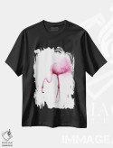 تیشرت مشکی طرح دار ۴ فلامینگو ۲، دکور معاصر اثر الگا چفرانوف | فروشگاه ایماژ