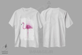 تیشرت سفید طرح دار ۴ فلامینگو ۴، دکور معاصر اثر الگا چفرانوف | immage.ir