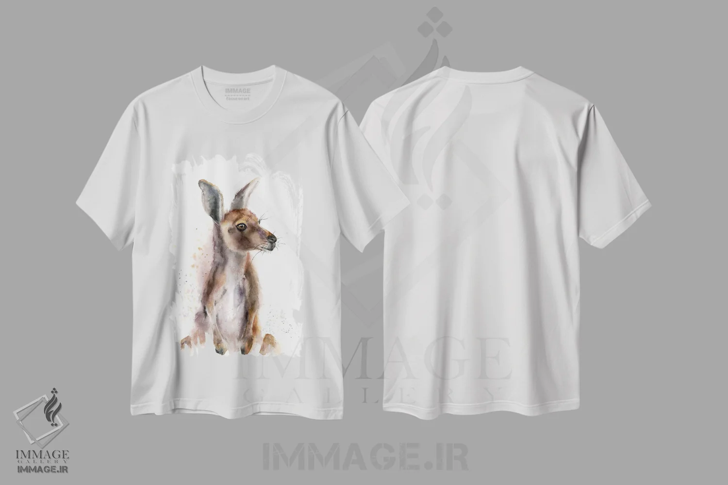 تیشرت سفید طرح دار کانگورو، دکور معاصر اثر الگا چفرانوف | immage.ir