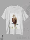 تیشرت سفید طرح دار عقاب، دکور آمریکایی اثر الگا چفرانوف | immage.ir
