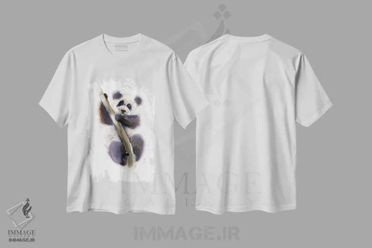 تیشرت سفید طرح دار پاندا، دکور معاصر اثر الگا چفرانوف | immage.ir