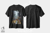 تیشرت مشکی طرح دار شهر نیویورک، مدیوم اثر مارکو اورتولان | immage.ir