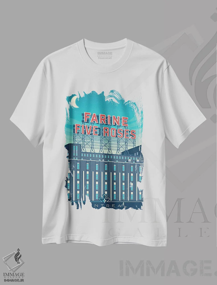 تیشرت سفید طرح دار آثار اولا هوپ تراول پوسترز - فروشگاه ایماژ