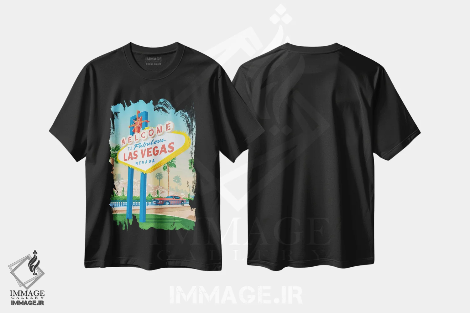 تیشرت مشکی طرح دار آثار اولا هوپ تراول پوسترز - فروشگاه ایماژ