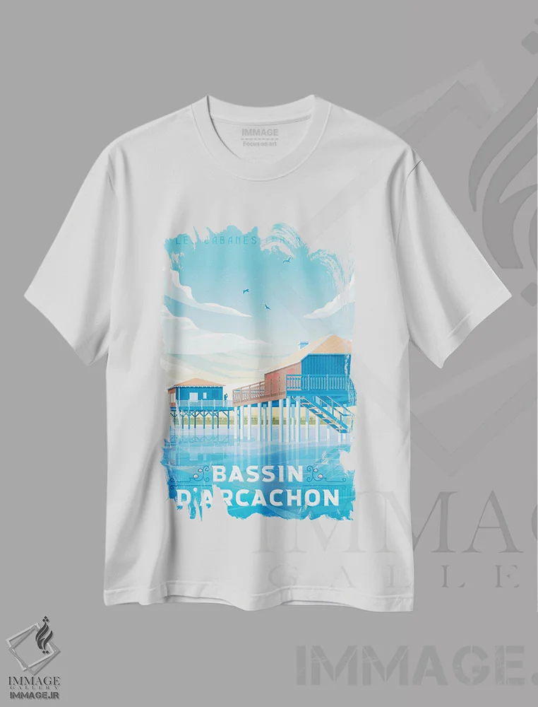 تیشرت سفید طرح دار آثار اولا هوپ تراول پوسترز - فروشگاه ایماژ