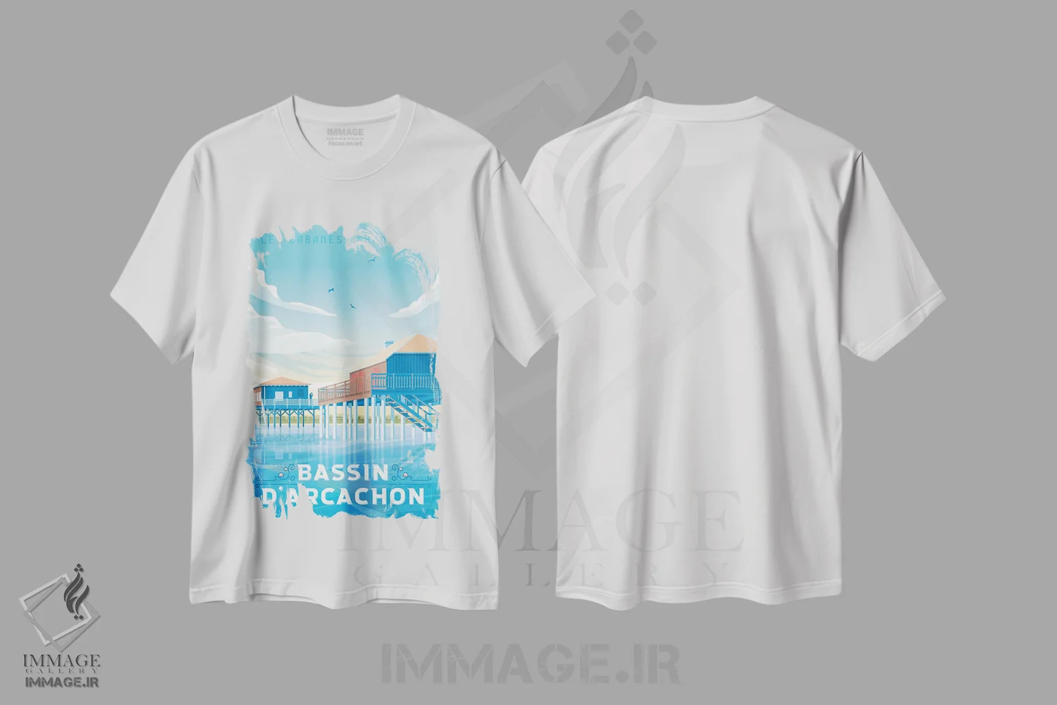 تیشرت سفید طرح دار آثار اولا هوپ تراول پوسترز - فروشگاه ایماژ