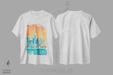 تیشرت سفید طرح دار تصویر سفر بوئنوس آیرس آرژانتین، هنر دیجیتال اثر اولا هوپ تراول پوسترز | immage.ir