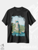 تیشرت مشکی طرح دار جزیره ایستر شیلی، هنر دیجیتال اثر اولا هوپ تراول پوسترز | فروشگاه ایماژ