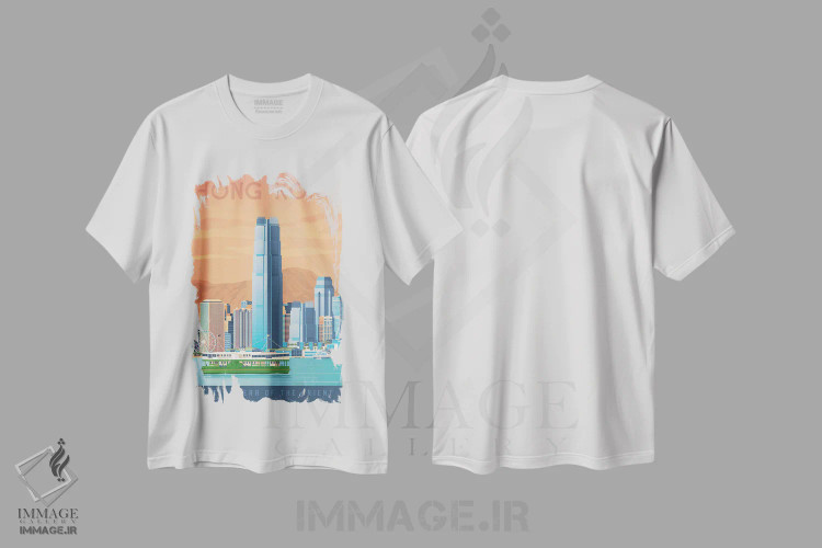 تیشرت سفید طرح دار هنگ کنگ چین، هنر دیجیتال اثر اولا هوپ تراول پوسترز | فروشگاه ایماژ