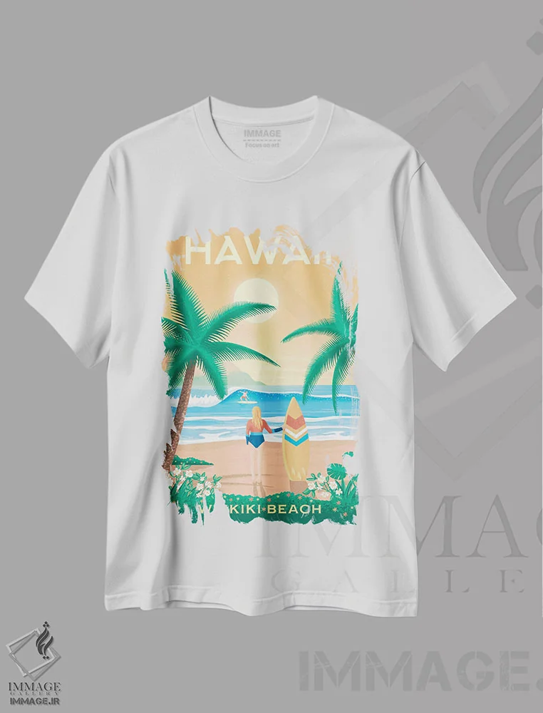 تیشرت سفید طرح دار آثار اولا هوپ تراول پوسترز - فروشگاه ایماژ