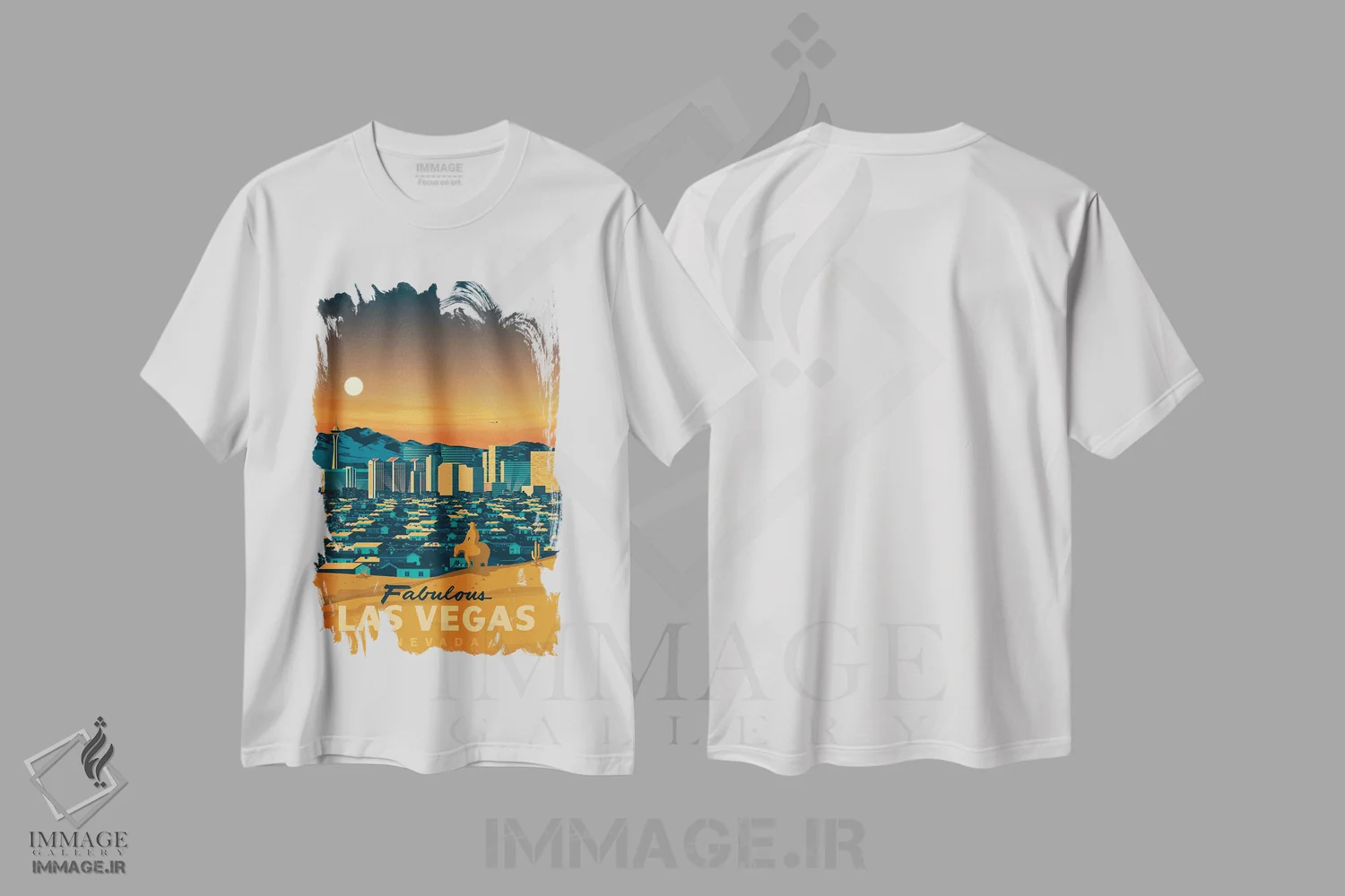 تیشرت سفید طرح دار لاس وگاس صحرای نوادا ایالات متحده، هنر دیجیتال اثر اولا هوپ تراول پوسترز | immage.ir