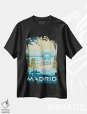 تیشرت مشکی طرح دار مادرید پالاسیو د کریستال اسپانیا، هنر دیجیتال اثر اولا هوپ تراول پوسترز | فروشگاه ایماژ