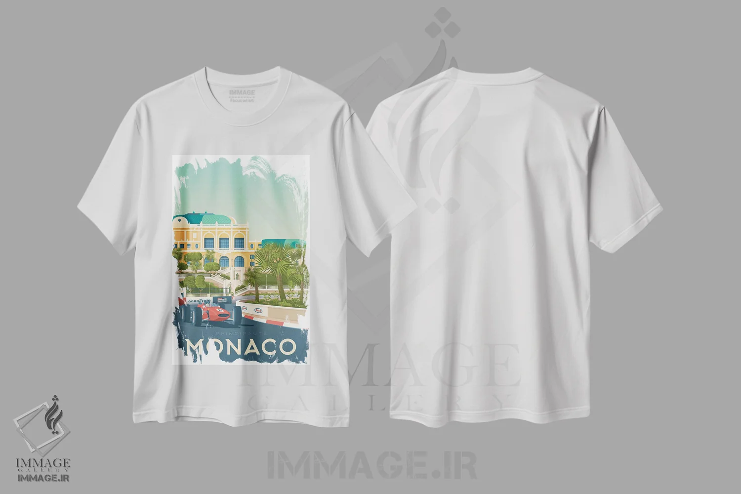 تیشرت سفید طرح دار مارسی پرووانس فرانسه، هنر دیجیتال اثر اولا هوپ تراول پوسترز | immage.ir